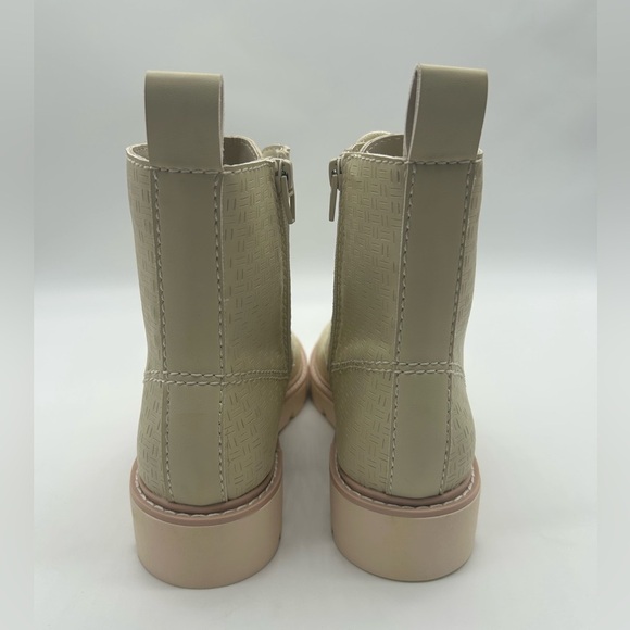 Dolce Vita Piker Ivory Perforated Stella Combat Boots Size 6.5 NIB - Picture 6 of 11